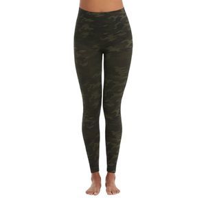Spanx Look at Me Now Seamless Leggings in Green Camo Size Large